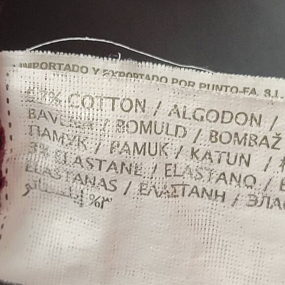 Mango Denim & Tees Low Rise Skinny Jeans Women's 2 Plum Burgundy Classic Rivets - Picture 11 of 11